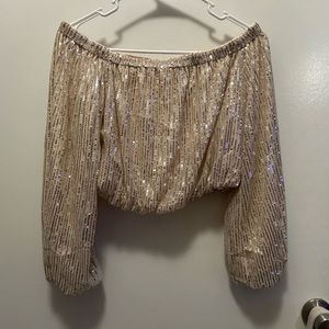 Sequin crop top